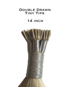 PRACTICE HAIR - 14 inch Tiny Tip DOUBLE DRAWN Hair Extensions (pack of 20)