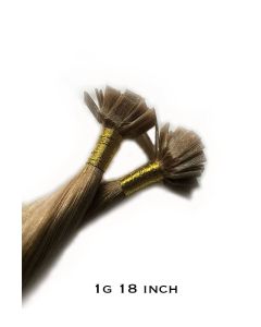 PRACTICE HAIR 20 x 1g 18 inch Single Drawn Flat Tips Hair Extensions Italian Keratin